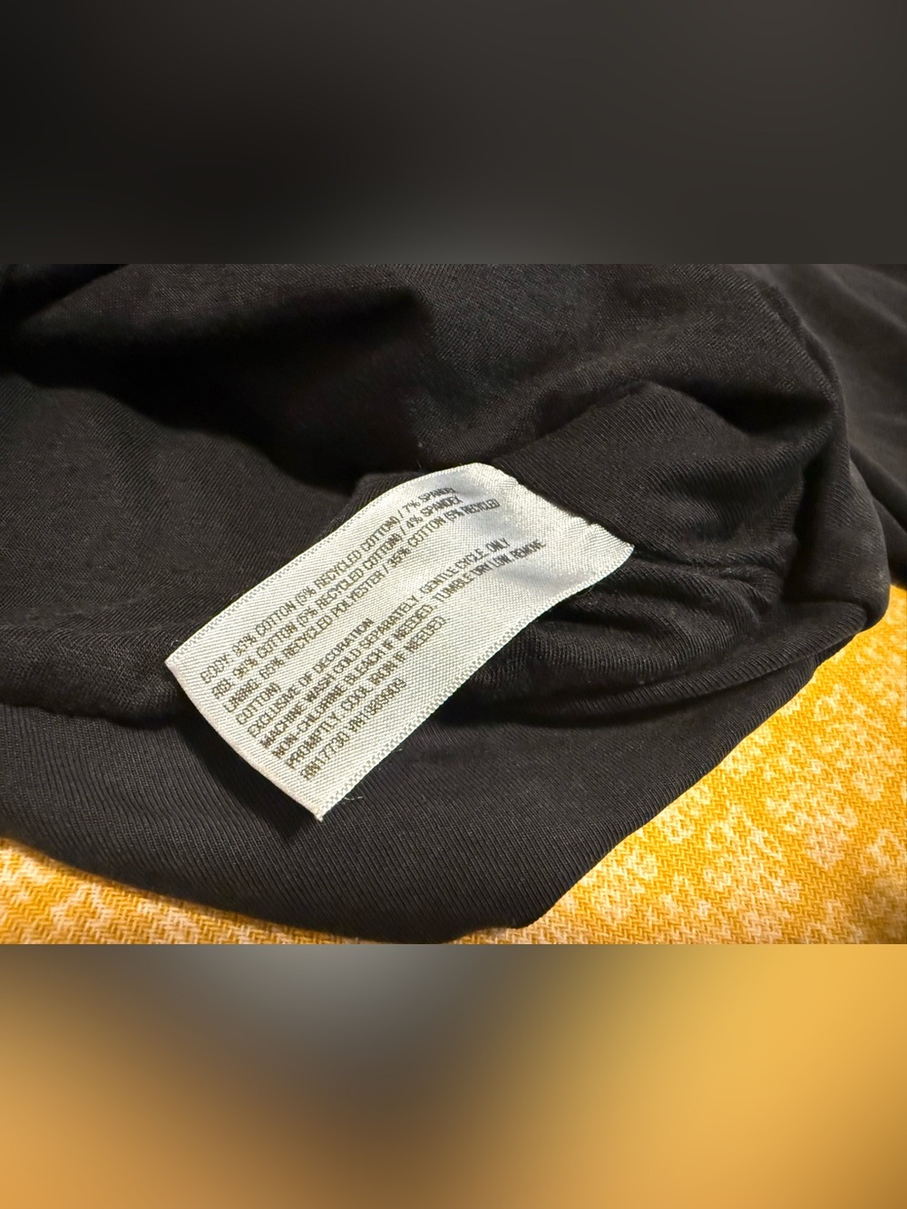 NWT JoyLab Washed Black Cropped Bubble Hem Lightweight Cotton Blend Sweatshirt - Picture 5 of 5